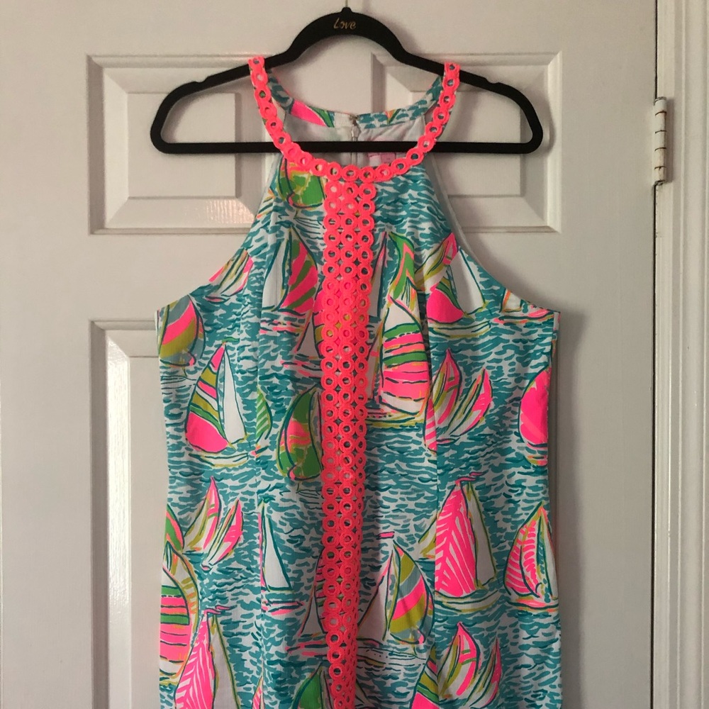 Lily Pulitzer you gotta regatta halter dress